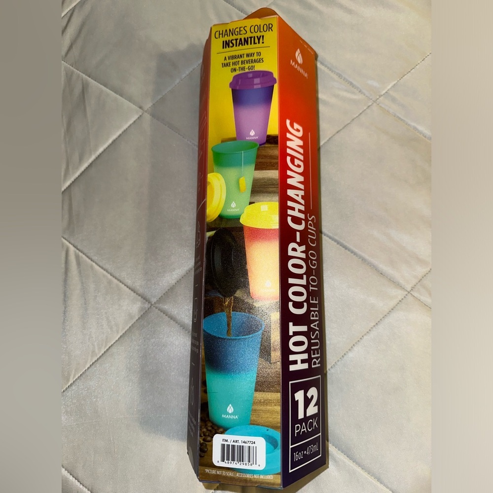 Color changing hot cups. 12pk.